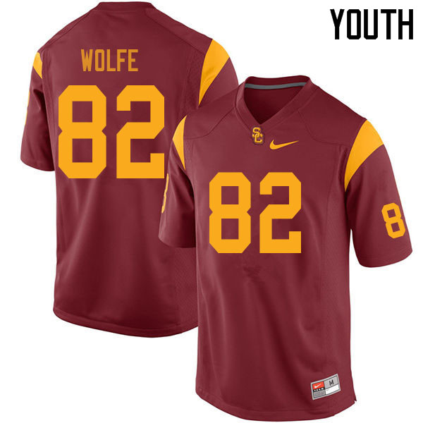 Youth #82 Jude Wolfe USC Trojans College Football Jerseys Sale-Cardinal - Click Image to Close